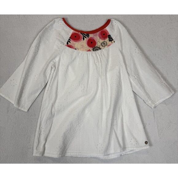 Matilda Jane 435 Girls Snow Angel Top Sz 14 Make Believe White Red Floral Tween - Picture 2 of 9